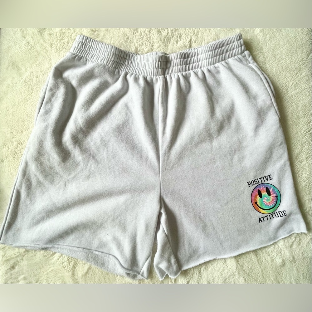 *positive attitude* comfy white shorts*